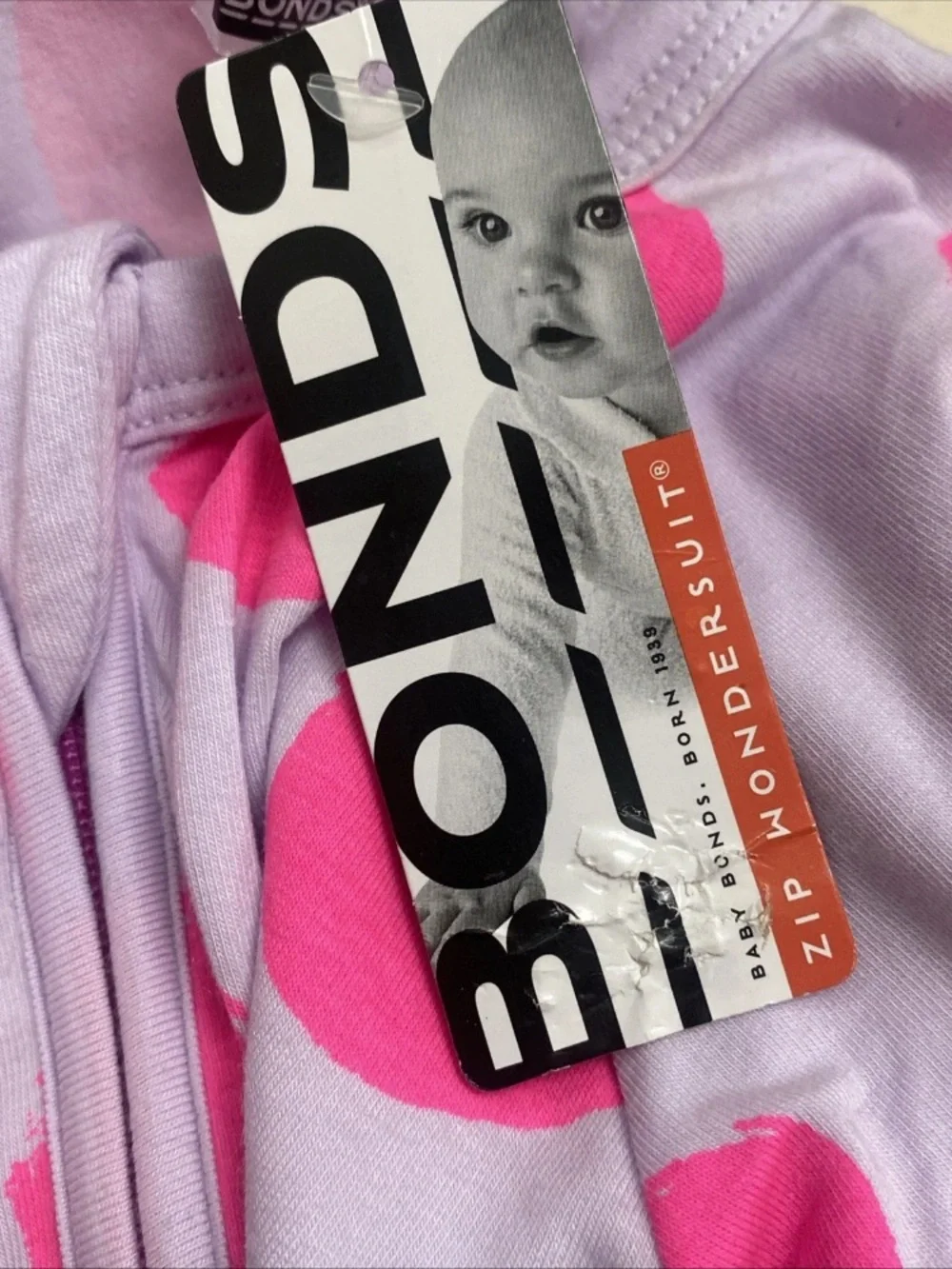 NWT! Bonds Wondersuit Zippy Pajamas size 1  12-18 months Pink Neon Dots